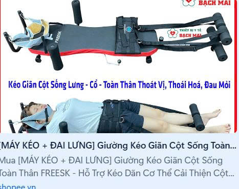 các bài tập dành cho các bạn bị cong vẹo cột sống - máy kéo dãn kéo tay